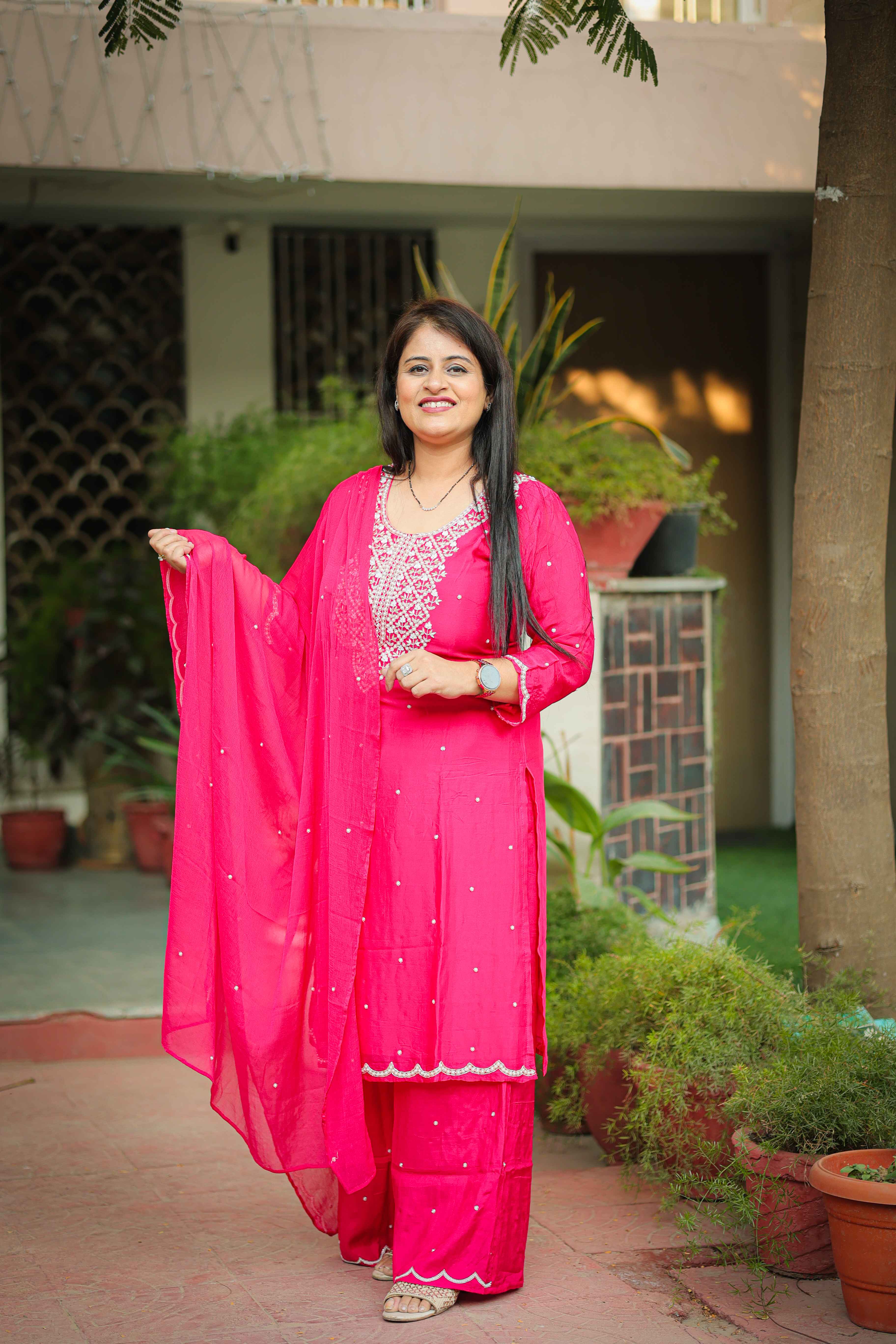 pure Silk crepe suit 