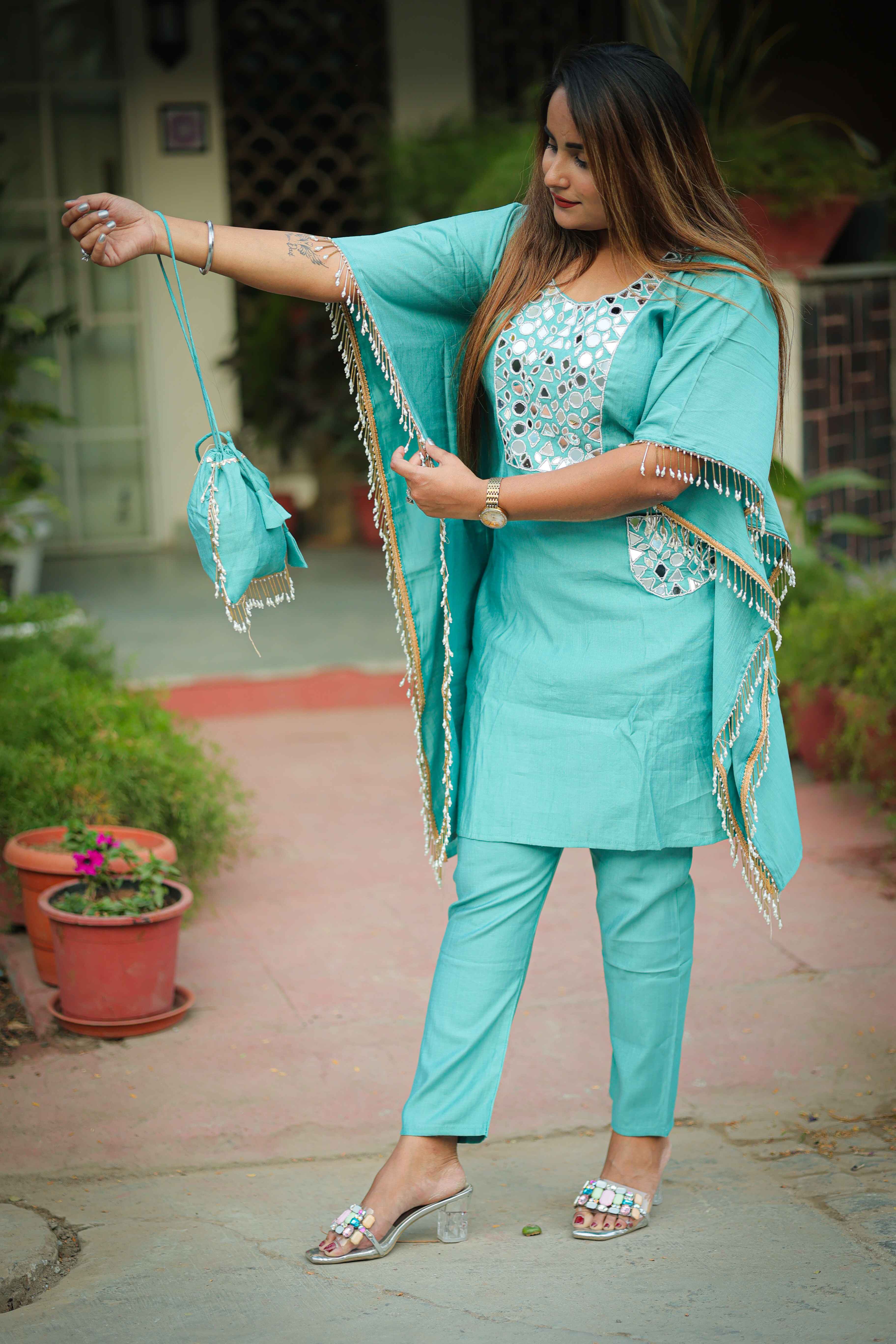 kaftan set- Roman silk
