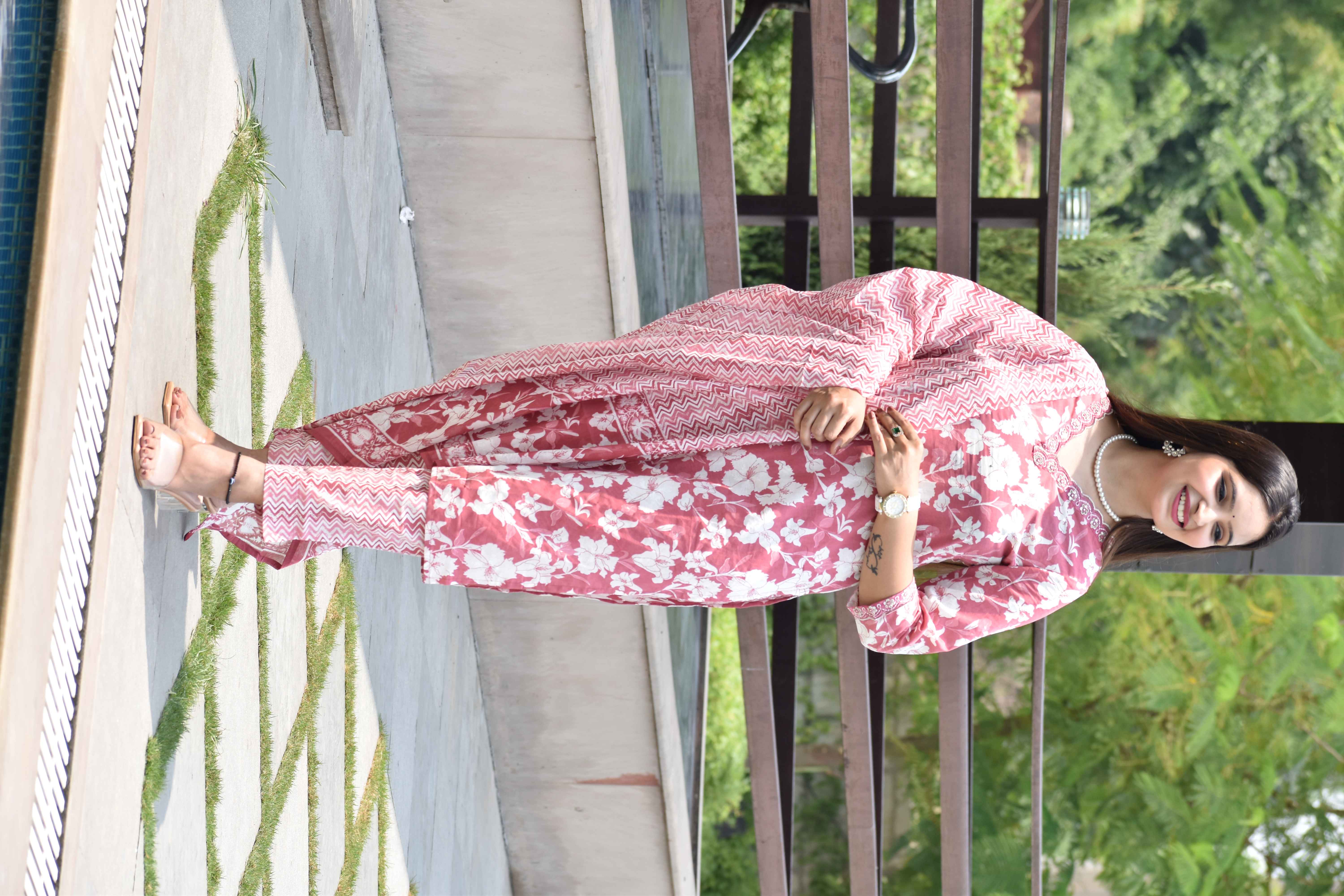 Beautiful Floral print Suit
